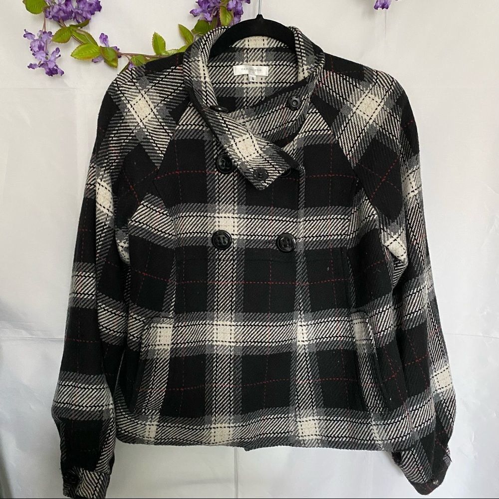 Campaigne Women's Black, White Gray Plaid